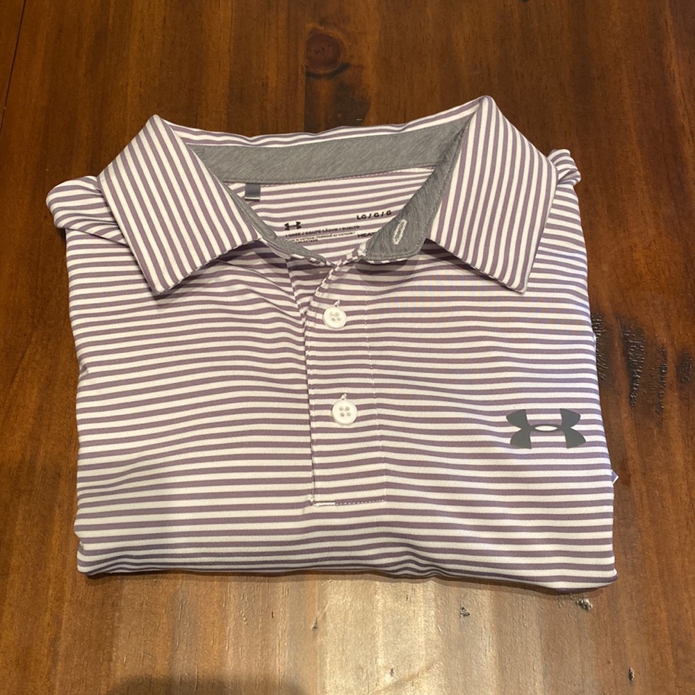 Used Large Gray Under Armour Polo - Great Condition